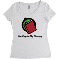 Reading Is My Therapy 2 Women's Triblend Scoop T-shirt | Artistshot