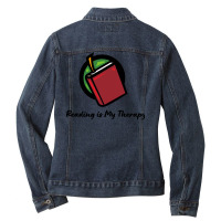 Reading Is My Therapy 2 Ladies Denim Jacket | Artistshot