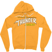 Thunder Agents White Zipper Hoodie | Artistshot