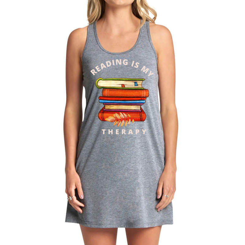 Reading Is My Therapy 13 Tank Dress by bipbipdaktars | Artistshot