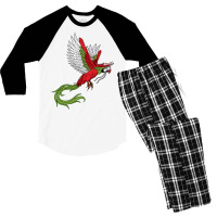 Dragon Fruit Macaw Men's 3/4 Sleeve Pajama Set | Artistshot