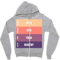 Keto Diet Gym Yoga Healthy Ketogenic Zipper Hoodie | Artistshot