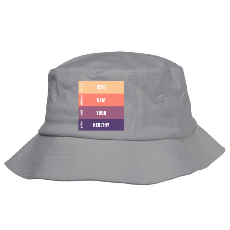 Keto Diet Gym Yoga Healthy Ketogenic Bucket Hat by mandeekeybyg | Artistshot