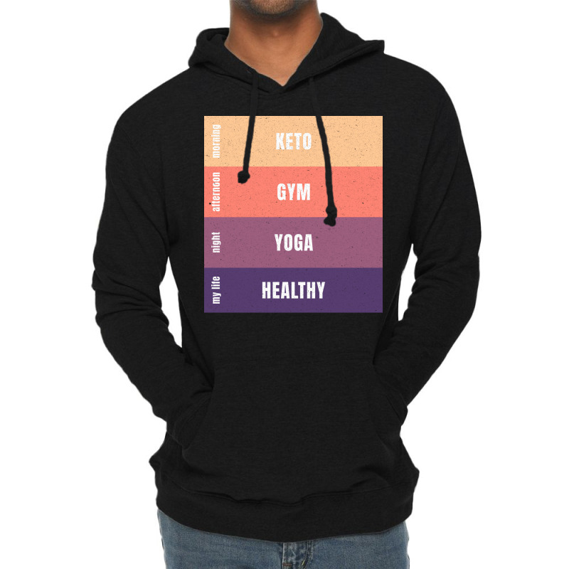 Keto Diet Gym Yoga Healthy Ketogenic Lightweight Hoodie by mandeekeybyg | Artistshot