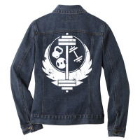 Brotherhood Of Steel(gym Edition Ladies Denim Jacket | Artistshot