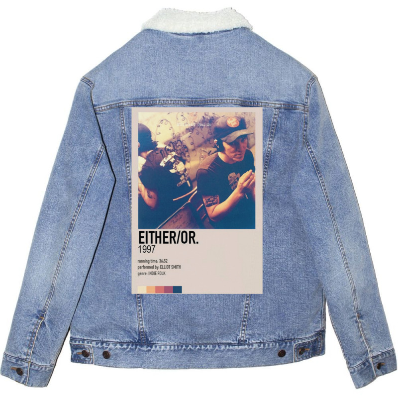 Either Or Minimalist Unisex Sherpa-Lined Denim Jacket by koorenayoubq | Artistshot