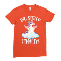 Big Sister Finally Sibling Announcement 1 Ladies Fitted T-shirt | Artistshot