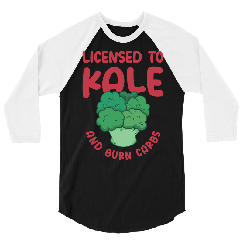 Keto Diet Nutritionist Kale Keto Food Vegetable Hu 3/4 Sleeve Shirt by woelkelytjeb | Artistshot