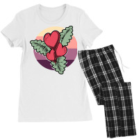 Hearts Flower Vintage Women's Pajamas Set | Artistshot