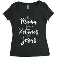 This Mama Runs On Ketones And Jesus Red Women's Triblend Scoop T-shirt | Artistshot