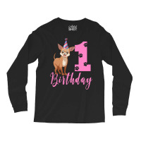 1th Birthday Chihuahua 80s Long Sleeve Shirts | Artistshot