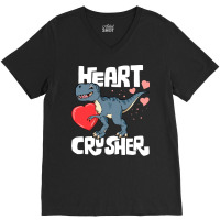 Heart Crusher Valentines Day Trex Dinosaur Kids V-neck Tee | Artistshot