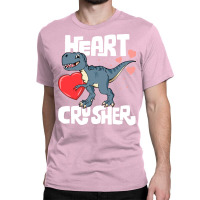 Heart Crusher Valentines Day Trex Dinosaur Kids Classic T-shirt | Artistshot