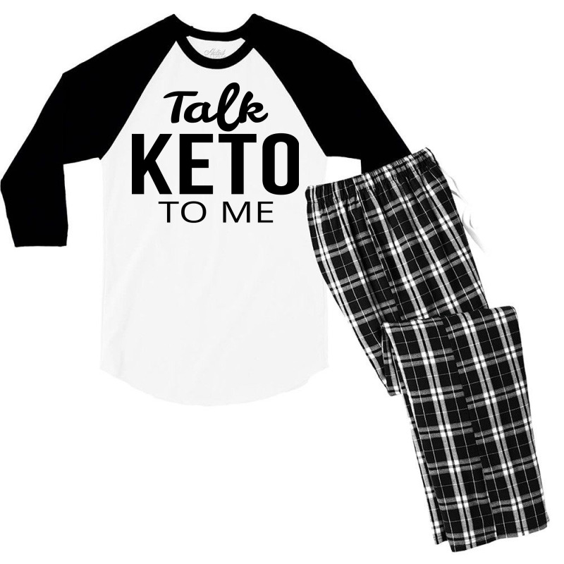 Talk Keto To Me Keto Men's 3/4 Sleeve Pajama Set by milabtowerp | Artistshot