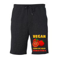 Vegan From My Head Tomatoes Cute Fleece Short | Artistshot