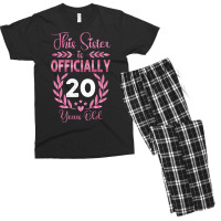 20th Birthday Gift For Sister 20 Years Old Men's T-shirt Pajama Set | Artistshot