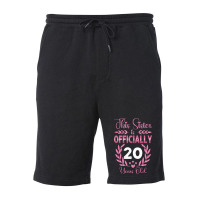 20th Birthday Gift For Sister 20 Years Old Fleece Short | Artistshot