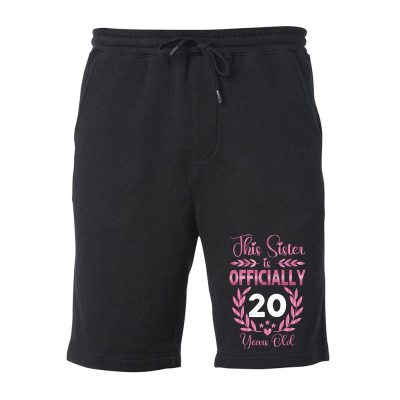 20th Birthday Gift For Sister 20 Years Old Fleece Short | Artistshot