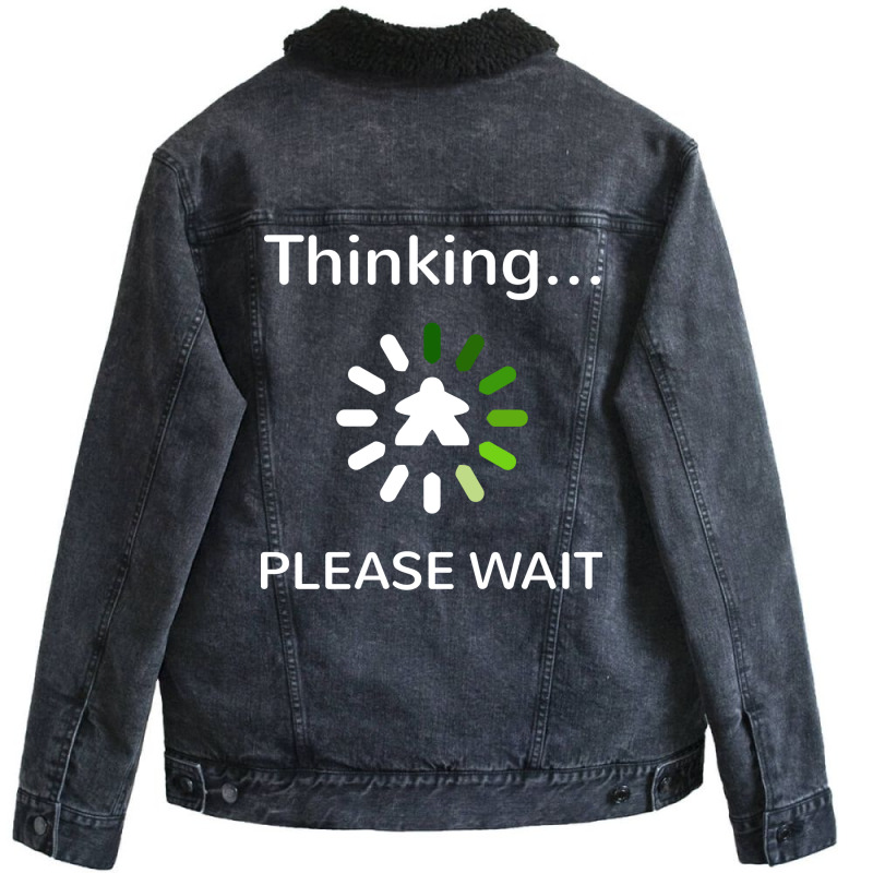 Analysis Paralysis Green Meeple Board Game Funny Unisex Sherpa-Lined Denim Jacket by velciumagalej | Artistshot