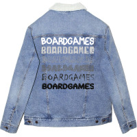 Boardgames Design For Lovers Of Playing Games Girl Unisex Sherpa-lined Denim Jacket | Artistshot