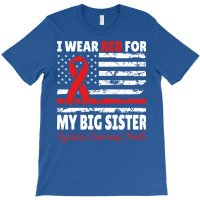 Dyslexia Awareness Month Big Sister Red Ribbon Ame T-shirt | Artistshot