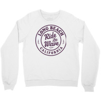 Long Beach California Ride The Wave Badge Tumblr Crewneck Sweatshirt | Artistshot