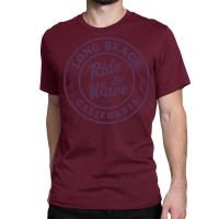 Long Beach California Ride The Wave Badge Tumblr Classic T-shirt | Artistshot