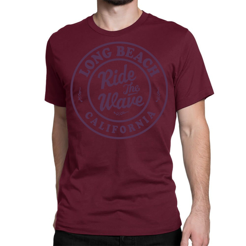 Long Beach California Ride The Wave Badge Tumblr Classic T-shirt by habchitsuleo | Artistshot