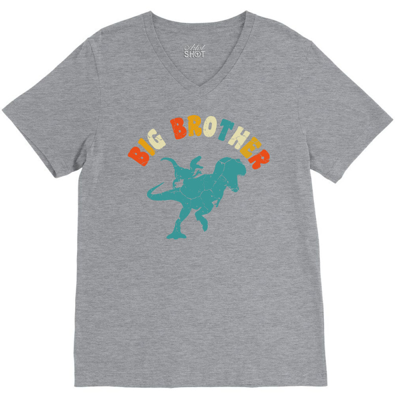 Promoted To Big Brother Dinosaur Gift Big Bro V-neck Tee | Artistshot