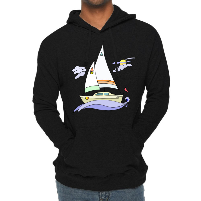 Sailboat Boy Lightweight Hoodie | Artistshot