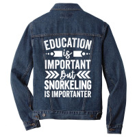 Snorkeling Is Importanter Cool Men Denim Jacket | Artistshot