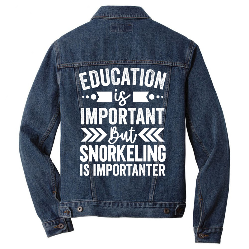 Snorkeling Is Importanter Cool Men Denim Jacket | Artistshot