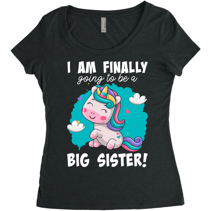 Im Finally Going To Be A Big Sister Announcement 2 Women's Triblend Scoop T-shirt by bakieedug | Artistshot