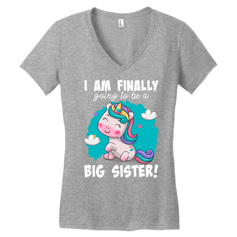 Im Finally Going To Be A Big Sister Announcement 2 Women's V-Neck T-Shirt by bakieedug | Artistshot