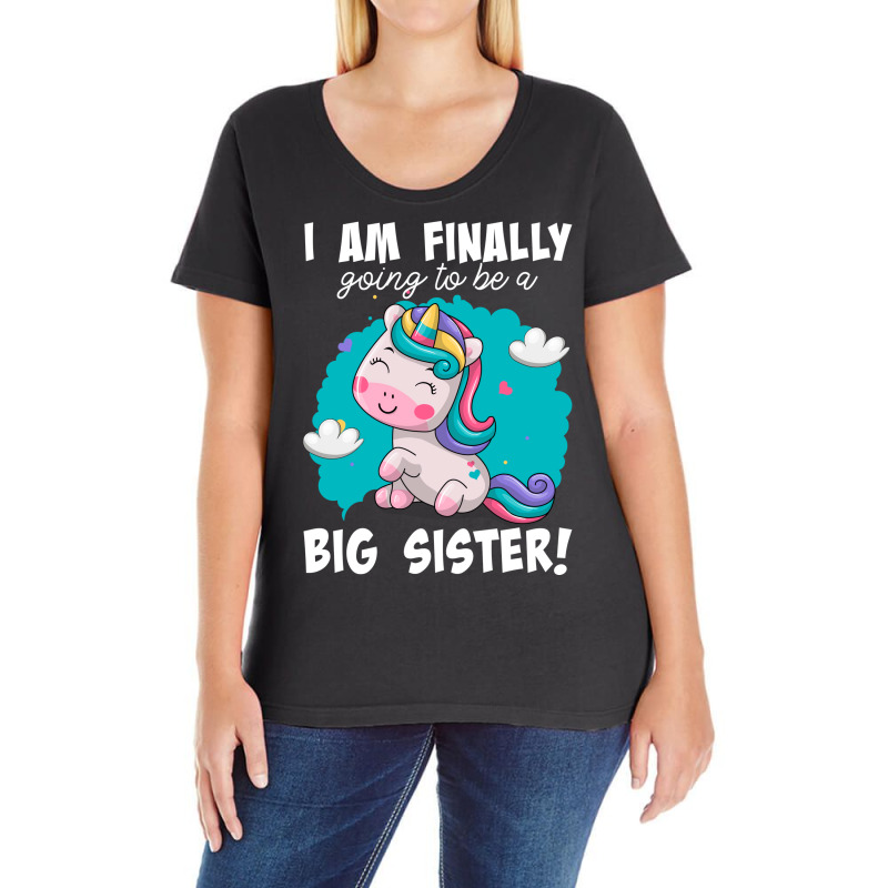 Im Finally Going To Be A Big Sister Announcement 2 Ladies Curvy T-Shirt by bakieedug | Artistshot