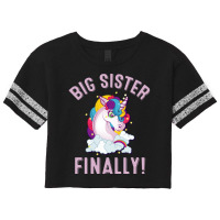 Big Sister Finally Cute Unicorn Scorecard Crop Tee | Artistshot