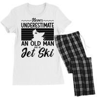 Never Underestimate An Old Man Jet Skiing Jet Ski Women's Pajamas Set | Artistshot