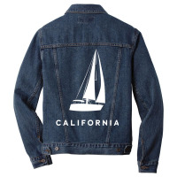 Sailing Boat California Travel Men Denim Jacket | Artistshot