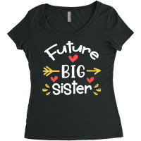 Future Big Sister Pregnancy Announcement Women's Triblend Scoop T-shirt | Artistshot