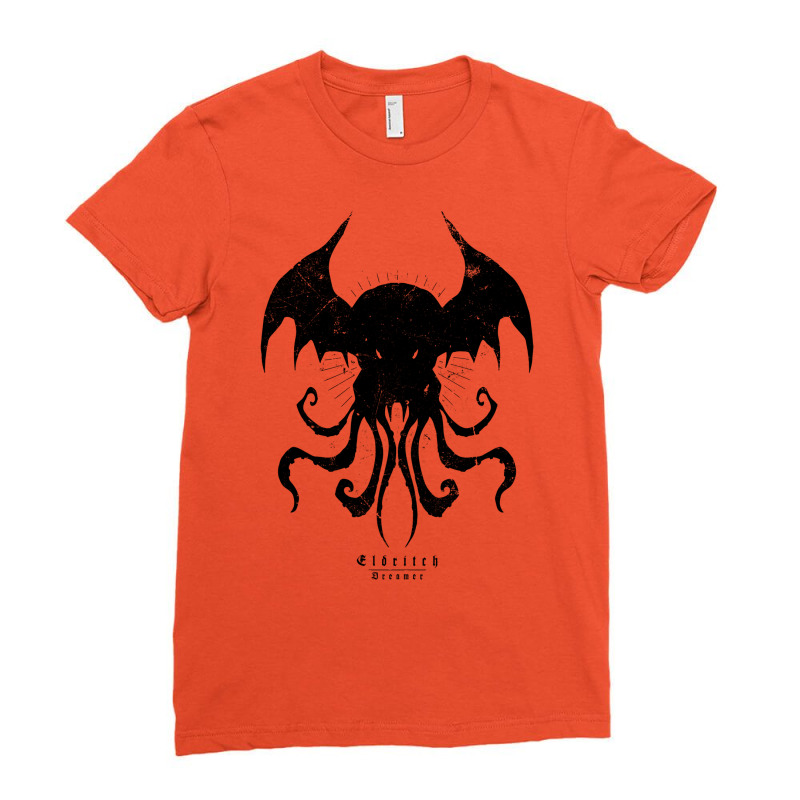 Lovecraft  Cthulhu   The Call Of Cthulhu   White E Ladies Fitted T-Shirt by nagerupontin9 | Artistshot