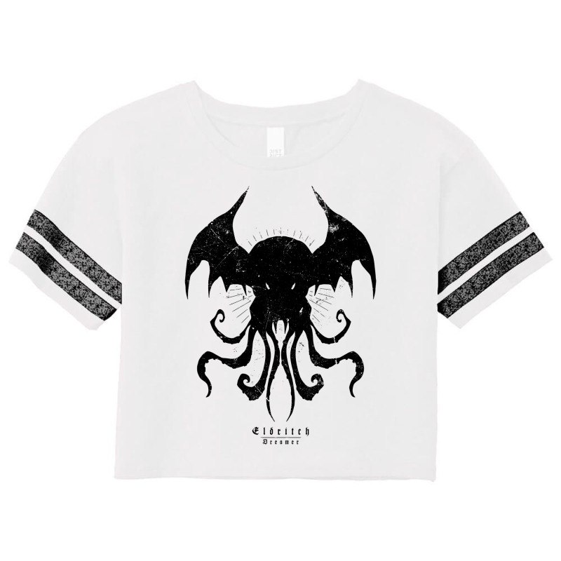 Lovecraft  Cthulhu   The Call Of Cthulhu   White E Scorecard Crop Tee by nagerupontin9 | Artistshot