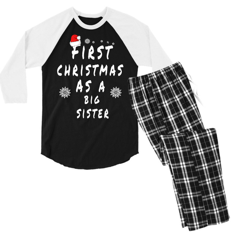 First Christmas As A Big Sister Future Sister Xmas Men's 3/4 Sleeve Pajama Set by dorotaduriimj | Artistshot