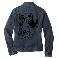 Big Sister Little Sister Gifts Little Brother Ladies Denim Jacket | Artistshot