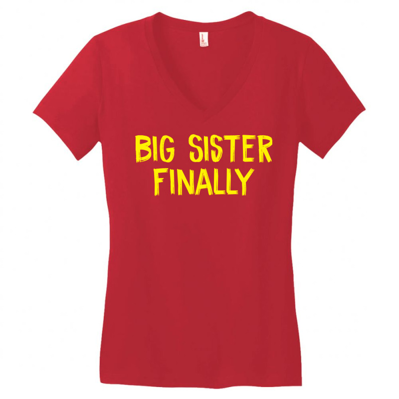 Big Sister Finally 2 Women's V-Neck T-Shirt by hacongurel | Artistshot