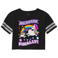 Big Sister Finally Unicorn Scorecard Crop Tee | Artistshot