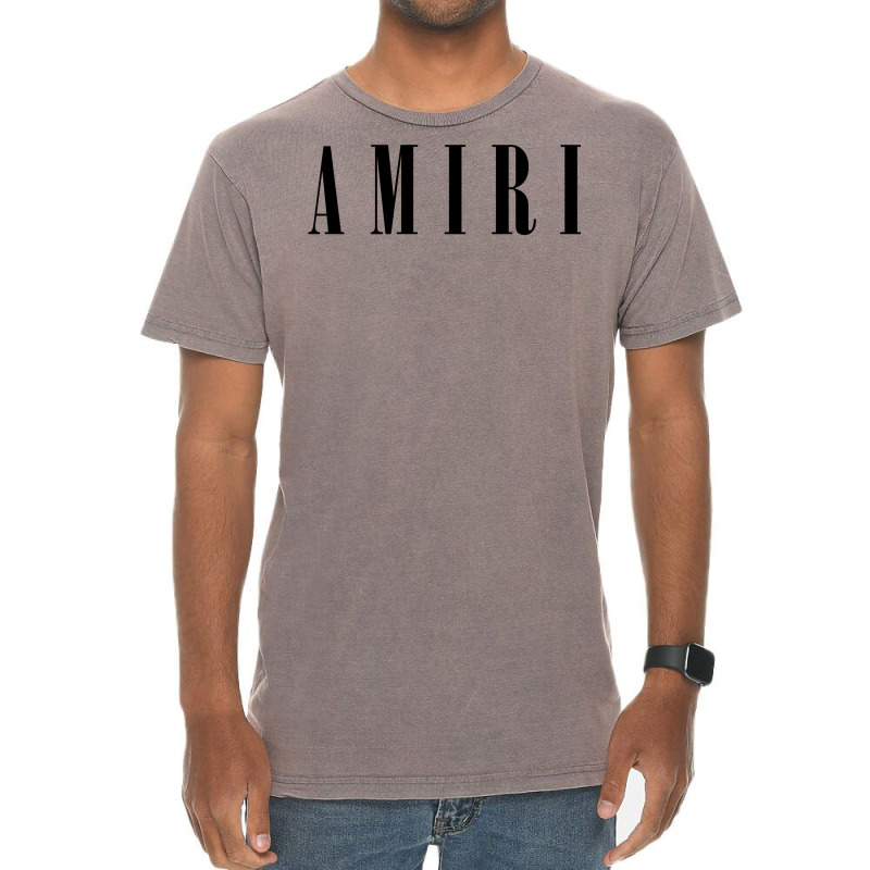 Amiri Black Font Vintage T-Shirt by znaidiativot | Artistshot