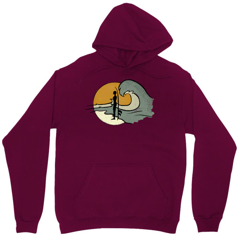 Sea Surf Big Front Print Nature Unisex Hoodie | Artistshot