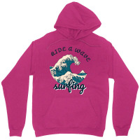 Ride A Wave Surfing Aesthetic Unisex Hoodie | Artistshot