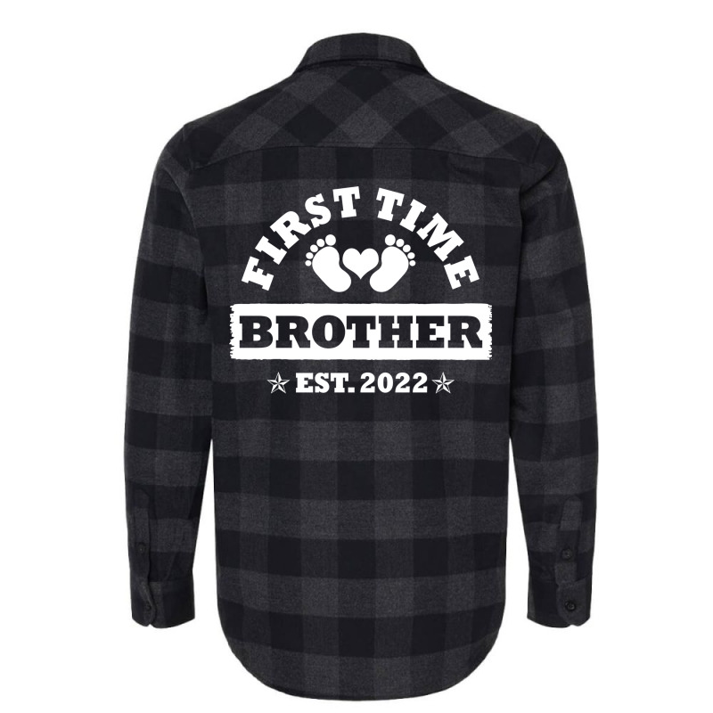 First Time Brother Est 2022 Funny New Brothers Gif Flannel Shirt by amorajankuk | Artistshot