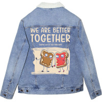 Siblings Peanut Butter Jelly Toast Big Brother Sis Unisex Sherpa-lined Denim Jacket | Artistshot